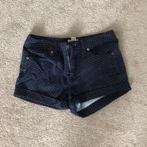 Forever 21 Polka Dot Denim Shorts